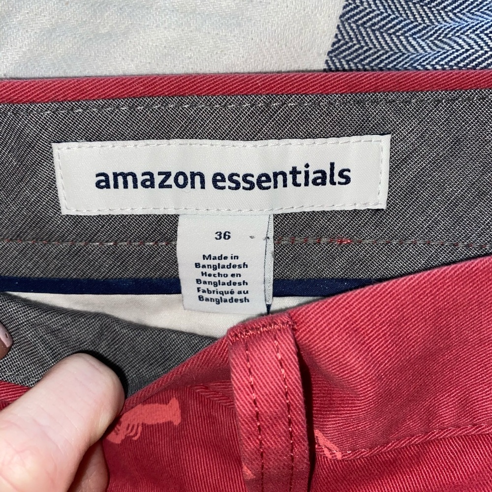 NEW Red Lobster Print Cotton Chino Shorts - Picture 5 of 9